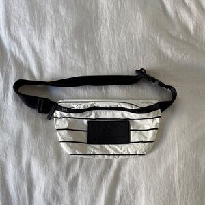 ALOHA Mini Hip Pack in Black Pinstripe on White